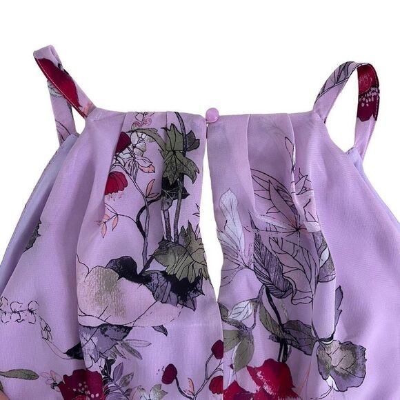 Maurices Lavender Floral Print Keyhole Tank Dress Size S - Picture 10 of 10